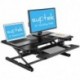 Suptek 35" Wide Platform Height Adjustable Standing Desk Riser with Removable Keyboard Tray Black 