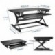 Suptek 35" Wide Platform Height Adjustable Standing Desk Riser with Removable Keyboard Tray Black 