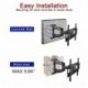 suptek Articulating Full Motion TV Wall Mount Bracket for 32"-75" LED LCD Plasma TVs up to 165 lbs with VESA up to 600x400 mm MA80A(EAN:0739450799638)