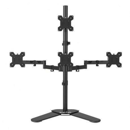 Suptek Quad ArmMonitor Stand Desk Mount Bracket 3 + 1 free Stand / Holds Four Screens up to 27"  - Max VESA 100x100 ML6864(EAN:0739450799454)