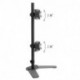 Suptek Dual LCD LED Monitor Stand Desk Mount Bracket Heavy Duty Stacked, Holds Vertical 2 Screens up to 27" ML6802 (EAN: 0739450799423)