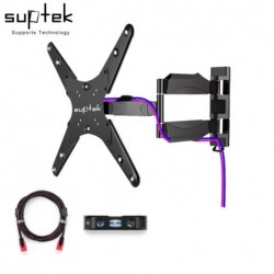 Suptek MA4263 TV Wall Mount with Full Motion Articulating for most 30"-55" Screen up to 88lb VESA400x400 HDMI Cable (EAN: 0739450799225)