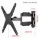 Suptek TV Wall Bracket Mount with Full Motion Swivel Articulating for most 22"-55" LED LCD Plasma Flat Screen up to 88lbs VESA400x400 HDMI Cable MA4263 （EAN:	0739450799225）