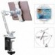 Suptek Aluminum Alloy Cell Phone Desk Mount Stand 360° Tablet Stand and Holders Adjustable for iPad, iPhone, Samsung, Asus and More 4.7-11 inch Devices, Good for Bed, Kitchen, Office (YF208B)