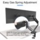 Suptek Dual Monitor Mount Stand-Height Adjustable Gas Spring Monitor Arm Desk Mount for 2 Computer Screens 17 to 27 inches - Each Arm Holds up to 13.2lbs(MD8SP)