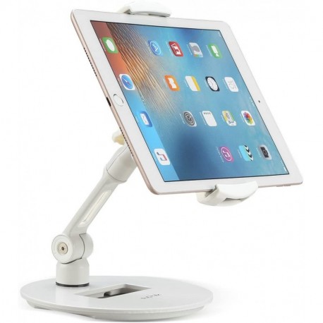 Suptek Aluminum Tablet Desk Stand 360° Flexible Cell Phone Holder Mount for iPad, iPhone, Samsung, Asus and More 4.7-11 inch Devices, Good for Bed, Kitchen, Office (YF108DW)