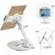 Suptek Aluminum Tablet Desk Stand 360° Flexible Cell Phone Holder Mount for iPad, iPhone, Samsung, Asus and More 4.7-11 inch Devices, Good for Bed, Kitchen, Office (YF108DW)