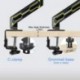 suptek Monitor Mount Gas Spring Monitor Arm Desk Mount Fully Adjustable Fits 17 20 22 23 24 26 27 inch Monitors Weight Capacity up to 13.2 lbs (MD8BY)