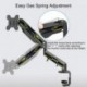 suptek Monitor Mount Gas Spring Monitor Arm Desk Mount Fully Adjustable Fits 17 20 22 23 24 26 27 inch Monitors Weight Capacity up to 13.2 lbs (MD8BY)
