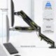 suptek Monitor Mount Gas Spring Monitor Arm Desk Mount Fully Adjustable Fits 17 20 22 23 24 26 27 inch Monitors Weight Capacity up to 13.2 lbs (MD8BY)