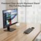 Suptek 16.9"x5.7" Clear Acrylic Tilted Computer Keyboard Stand for Easy Ergonomic Typing, Keyboard Tray Holder Silicone Anti-Slip Case for Office Desk, Home, School, A001