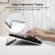 Suptek 16.9"x5.7" Clear Acrylic Tilted Computer Keyboard Stand for Easy Ergonomic Typing, Keyboard Tray Holder Silicone Anti-Slip Case for Office Desk, Home, School, A001