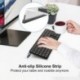 Suptek 16.9"x5.7" Clear Acrylic Tilted Computer Keyboard Stand for Easy Ergonomic Typing, Keyboard Tray Holder Silicone Anti-Slip Case for Office Desk, Home, School, A001