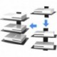 Suptek Glass TV Wall Mount with DVD Shelf and PS4 Support, 3-Tier CS303