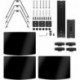 Suptek Glass TV Wall Mount with DVD Shelf and PS4 Support, 3-Tier CS303
