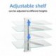 suptek Speaker Mount, Floating Glass Shelf Wall Mount Bracket for DVD Players/Cable Boxes/Games Consoles/TV Accessories, 2 Shelves, Silver CS202S