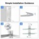 suptek Speaker Mount, Floating Glass Shelf Wall Mount Bracket for DVD Players/Cable Boxes/Games Consoles/TV Accessories, 2 Shelves, Silver CS202S