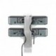 suptek Speaker Mount, Floating Glass Shelf Wall Mount Bracket for DVD Players/Cable Boxes/Games Consoles/TV Accessories, 2 Shelves, Silver CS202S