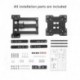 Suptek TV Wall Mount Swivel and Tilt Full Motion for Most 23 to 55 inch TV Mount up to 55lbs max VESA 400x400mm (A1+)