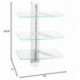 suptek DVD Floating Shelf, Glass TV Wall Mount with Shelf for DVD Player / PS4 / Cable Boxes/Game Consoles/Sky Box/TV Accessories, Media Shelf, Flat Black Wall Mount Bracket, AV Shelf, 3 Tiers CS303S
