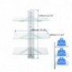 suptek DVD Floating Shelf, Glass TV Wall Mount with Shelf for DVD Player / PS4 / Cable Boxes/Game Consoles/Sky Box/TV Accessories, Media Shelf, Flat Black Wall Mount Bracket, AV Shelf, 3 Tiers CS303S