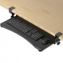 suptek Keyboard Tray Under Desk Pull Out with C Clamp Mount, Computer Keyboard & Mouse Tray, 25.6 (30 Including Clamps) x 11.8 inch Slide-Out Platform Computer Drawer for Typing, Black, DSF1