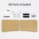 suptek Large Keyboard Tray Under Desk Pull Out with C Clamp Mount, Keyboard & Mouse Tray, 34 (38 Including Clamps) x 11.8 inch Slide-Out Platform Computer Drawer for Typing, Light Wood, DSF1LQM