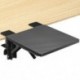 suptek Ergonomics Desk Extender Tray, 9.5"x9.1" Clamp on Table Mount Arm Wrist Rest Shelf, 90° Foldable Computer Arm Rest for Desk, Carbon Fiber, DSF3
