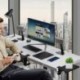 suptek Ergonomics Desk Extender Tray, 9.5"x9.1" Clamp on Table Mount Arm Wrist Rest Shelf, 90° Foldable Computer Arm Rest for Desk, Carbon Fiber, DSF3