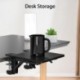suptek Ergonomics Desk Extender Tray, 9.5"x9.1" Clamp on Table Mount Arm Wrist Rest Shelf, 90° Foldable Computer Arm Rest for Desk, Carbon Fiber, DSF3