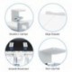 suptek Keyboard Tray Under Desk Pull Out with C Clamp Mount, Computer Keyboard & Mouse Tray, 25.6 (30 Including Clamps) x 11.8 inch Slide-Out Platform Computer Drawer for Typing, White, DSF1W