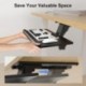 Suptek Keyboard Tray Under Desk Height Adjustable Ergonomic Sliding Keyboard and Mouse Tray, 25”x9.8”, DSF5