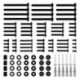 Suptek Universal TV Mounting Hardware Kit Set Includes TV Screws and Anchors M4 M5 M6 M8 TV Screws and Spacer Fit Most TVs up to 80 inch