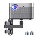 suptek Universal Foldable Projector Wall Mount - Adjustable Bracket for Projectors, Compatible with 1/4", M4 & M6 Screws, Heavy-Duty & Space-Saving Design, Black, MA1330YT