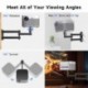 suptek Universal Foldable Projector Wall Mount - Adjustable Bracket for Projectors, Compatible with 1/4", M4 & M6 Screws, Heavy-Duty & Space-Saving Design, Black, MA1330YT