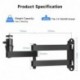 suptek Universal Foldable Projector Wall Mount - Adjustable Bracket for Projectors, Compatible with 1/4", M4 & M6 Screws, Heavy-Duty & Space-Saving Design, Black, MA1330YT