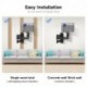 suptek Universal Foldable Projector Wall Mount - Adjustable Bracket for Projectors, Compatible with 1/4", M4 & M6 Screws, Heavy-Duty & Space-Saving Design, Black, MA1330YT