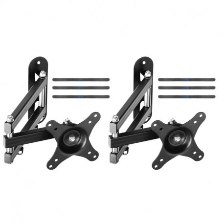 Suptek TV Wall Mount Swivel Tilt Rotation Full Motion Adjustable Articulating for Most 15-32 inch LED, LCD Monitor Wall Mount VESA 75,100, 2 Packs (MA2720-2)