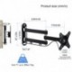 Suptek TV Wall Mount Swivel Tilt Rotation Full Motion Adjustable Articulating for Most 15-32 inch LED, LCD Monitor Wall Mount VESA 75,100, 2 Packs (MA2720-2)