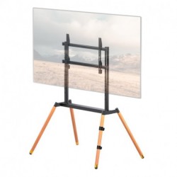 suptek Artistic Easel 37 to 86 inch LED LCD Screen, Studio TV Display Stand, Adjustable TV Mount and Four Beech Legs, Black Bracket, ML4