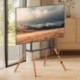 suptek Artistic Easel 37 to 86 inch LED LCD Screen, Studio TV Display Stand, Adjustable TV Mount and Four Beech Legs, Black Bracket, ML4