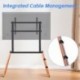 suptek Artistic Easel 37 to 86 inch LED LCD Screen, Studio TV Display Stand, Adjustable TV Mount and Four Beech Legs, Black Bracket, ML4