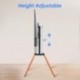 suptek Artistic Easel 37 to 86 inch LED LCD Screen, Studio TV Display Stand, Adjustable TV Mount and Four Beech Legs, Black Bracket, ML4