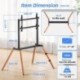 suptek Artistic Easel 37 to 86 inch LED LCD Screen, Studio TV Display Stand, Adjustable TV Mount and Four Beech Legs, Black Bracket, ML4