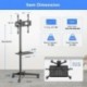 suptek Mobile TV Cart for 21-60 Inch LCD LED Flat/Curved Panel Screen TVs Max VESA 400x400 with Laptop Shelf Holds up to 77lbs, ML55B