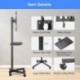 suptek Mobile TV Cart for 21-60 Inch LCD LED Flat/Curved Panel Screen TVs Max VESA 400x400 with Laptop Shelf Holds up to 77lbs, ML55B
