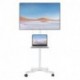 suptek White Mobile TV Cart for 21-60 Inch LCD LED Flat/Curved Panel Screen TVs Max VESA 400x400 with Laptop Shelf Holds up to 77lbs, White, ML55BW