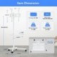 suptek White Mobile TV Cart for 21-60 Inch LCD LED Flat/Curved Panel Screen TVs Max VESA 400x400 with Laptop Shelf Holds up to 77lbs, White, ML55BW