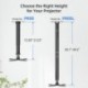 suptek Projector Ceiling Mount Bracket Fits Flat or Sloped Ceiling Height Adjustable with Extendable Length 30.7-49.21inch,for LCD/DLP Projectors,Black (PR05LB)