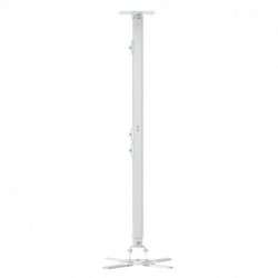 suptek White Projector Ceiling Mount Bracket Fits Flat or Sloped Ceiling Height Adjustable with Extendable Length 30.7-49.21inch,for LCD/DLP Projectors,White (PR05LW)